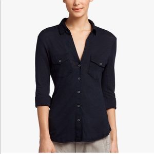 James Perse panel shirt 0